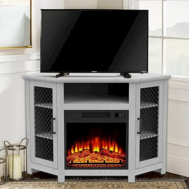 Advanced Pure Value 45 Industrial Corner Electric Fireplace TV Stands Console Table with 17 Electric Fireplace Distinctive