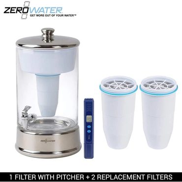 Brand New Pure Value 40 Cup Ready-Pour Glass Dispenser BPA-Free with Free Water Quality Meter NSF Certified Modern