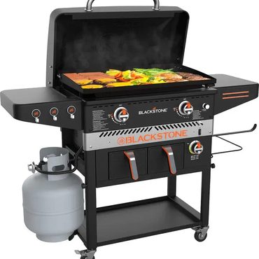 Brand New Basic Line Blackstone 1962 Air Fryer Combo & Two Burners Stainless Steel Gas Hood, 28 inch Black Budget