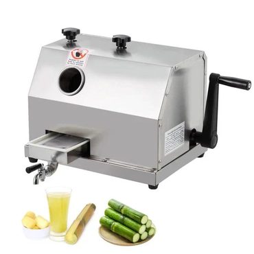 Limited True Basics Manual Sugar Cane Juicer Machine, 3 Stainless Steel Drums, 2.4-inch Inlet, 110LBS/H Functional