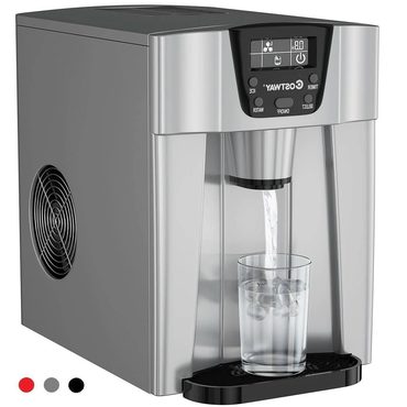 Essential Basic Line 2 in 1 Ice Maker Water Dispenser Countertop 36lbs/24H LCD Display Portable New – Black Functional