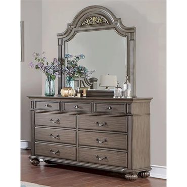 Popular Pure Value Vame Traditional 2-piece 9-Drawer Dresser and Mirror Set by Furniture of America Modern
