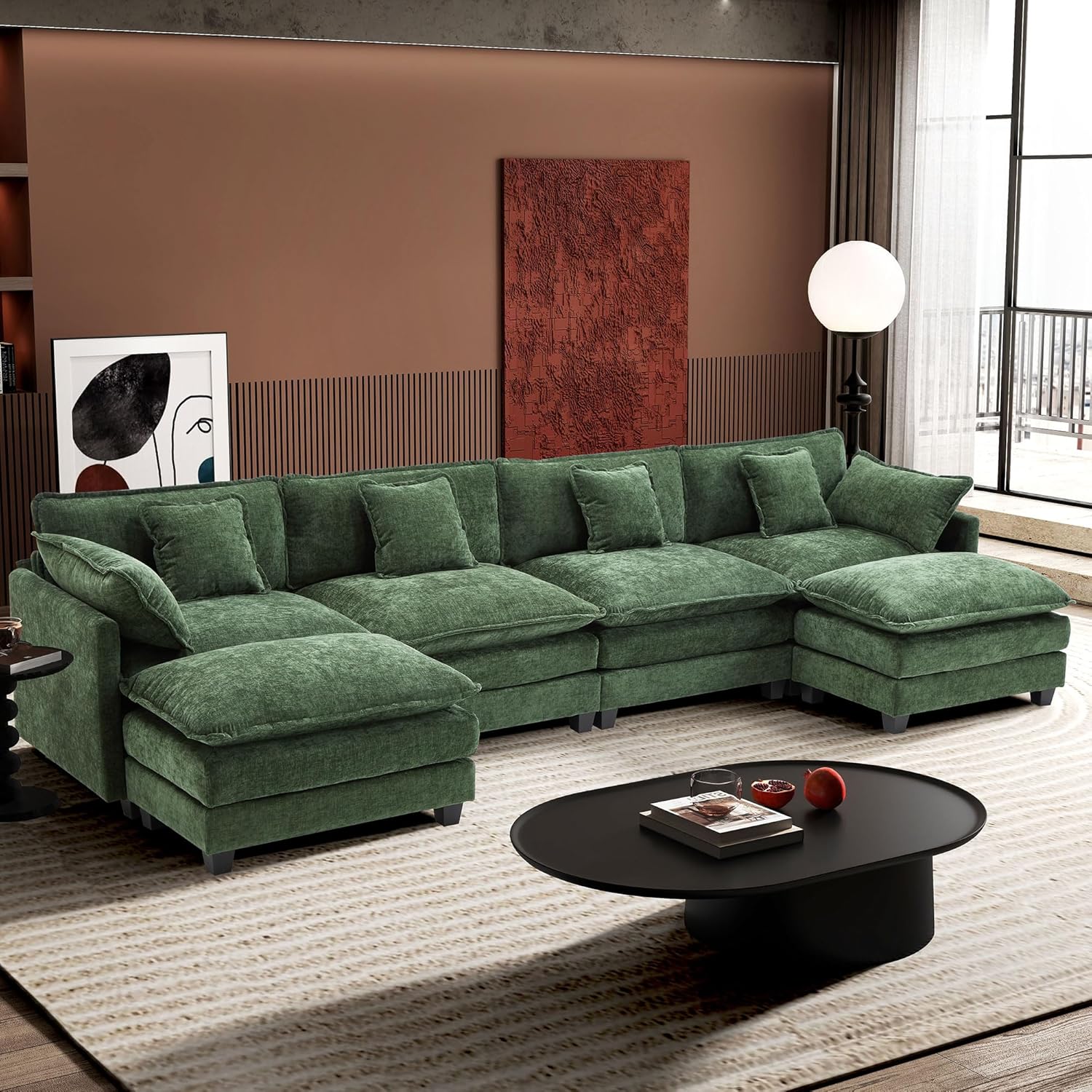 Premium Fresh Find Ihanherry 146" U-Shaped Modern Sofa Modular Sectional Cloud Couch Grey Practical