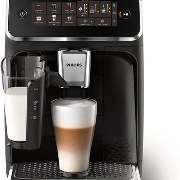 2026 Upgraded True Basics Philips Series 3300 Fully Automatic Espresso Coffee Machine, LatteGo, Glossy Black EP3341/50 Everyday