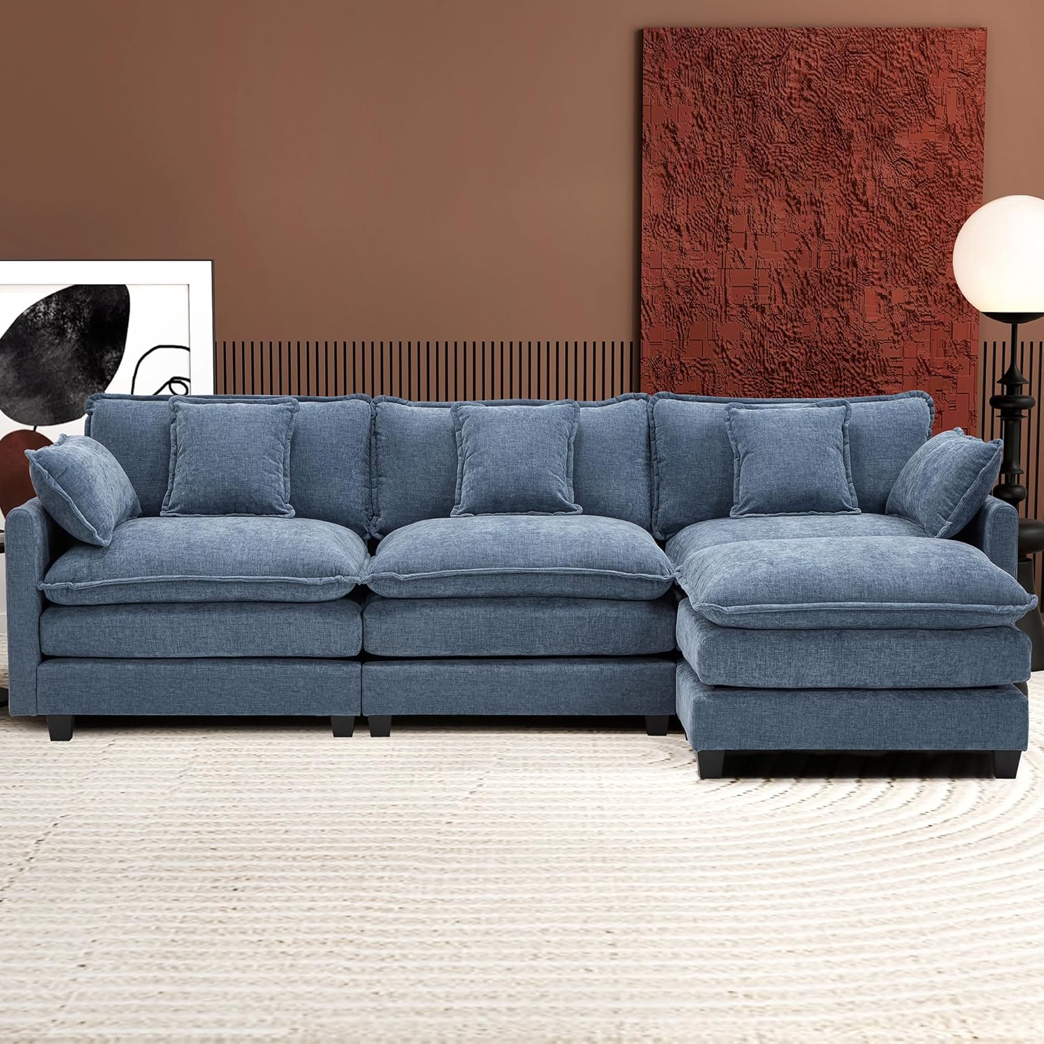Premium Fresh Find Ihanherry 146" U-Shaped Modern Sofa Modular Sectional Cloud Couch Grey Practical