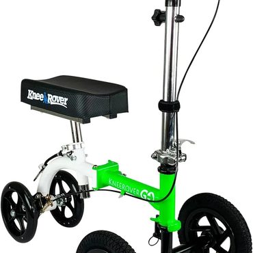 Premium Prime Select Hybrid C Compact All-Terrain Knee Scooter for Adults, Knee Roller for Foot Surgery Recovery, Green Sound