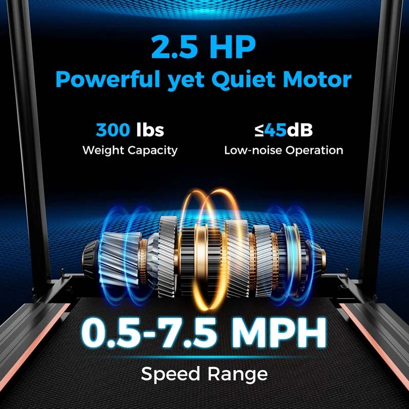 Eletriclife 2.5 Standard Goods Walking Treadmill with Long Handrails for Seniors