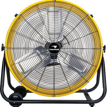 Limited Fresh Find Tornado 24 Inch UL Listed High Velocity Drum 3 Speed Air Circulator, Yellow Value