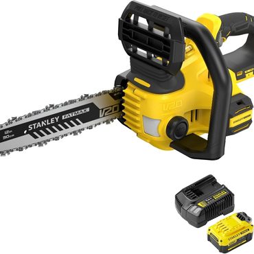 Essential Open Market STANLEY FATMAX V20 18V Cordless Chainsaw Kit with 30cm Bar, 4.0Ah Battery & Charger Fine