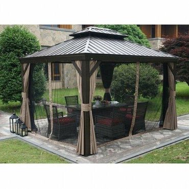 In Season Open Market Dahlin Hardtop 12 Ft. W X 10 Ft. D Aluminum Patio Gazebo Value