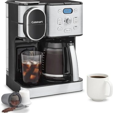 In Season Pure Value Cuisinart Coffee Maker, 12 Cup Glass Carafe, Hot & Iced, Stainless Steel, SS 16 Value