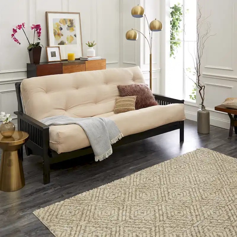 Durable Basic Line TruPedic Full Granite Grey 12-inch Futon Mattress Practical