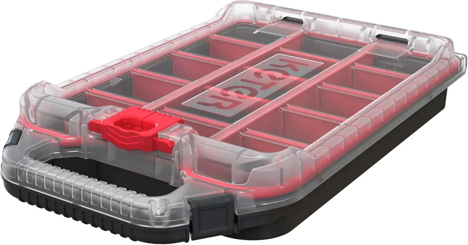 Select Everyday Co Keter Stack-n-Roll Modular Tools Organizer for Garage Storage and DIY 3 Piece Resin Rolling Tool Box System Fine