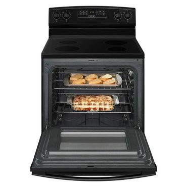 Genuine Standard Goods 4.8 cu. ft. Electric Range in Stainless Steel Black Enhanced