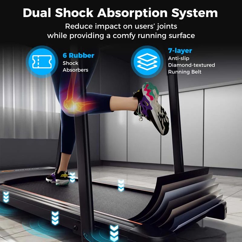 Eletriclife 2.5 Standard Goods Walking Treadmill with Long Handrails for Seniors