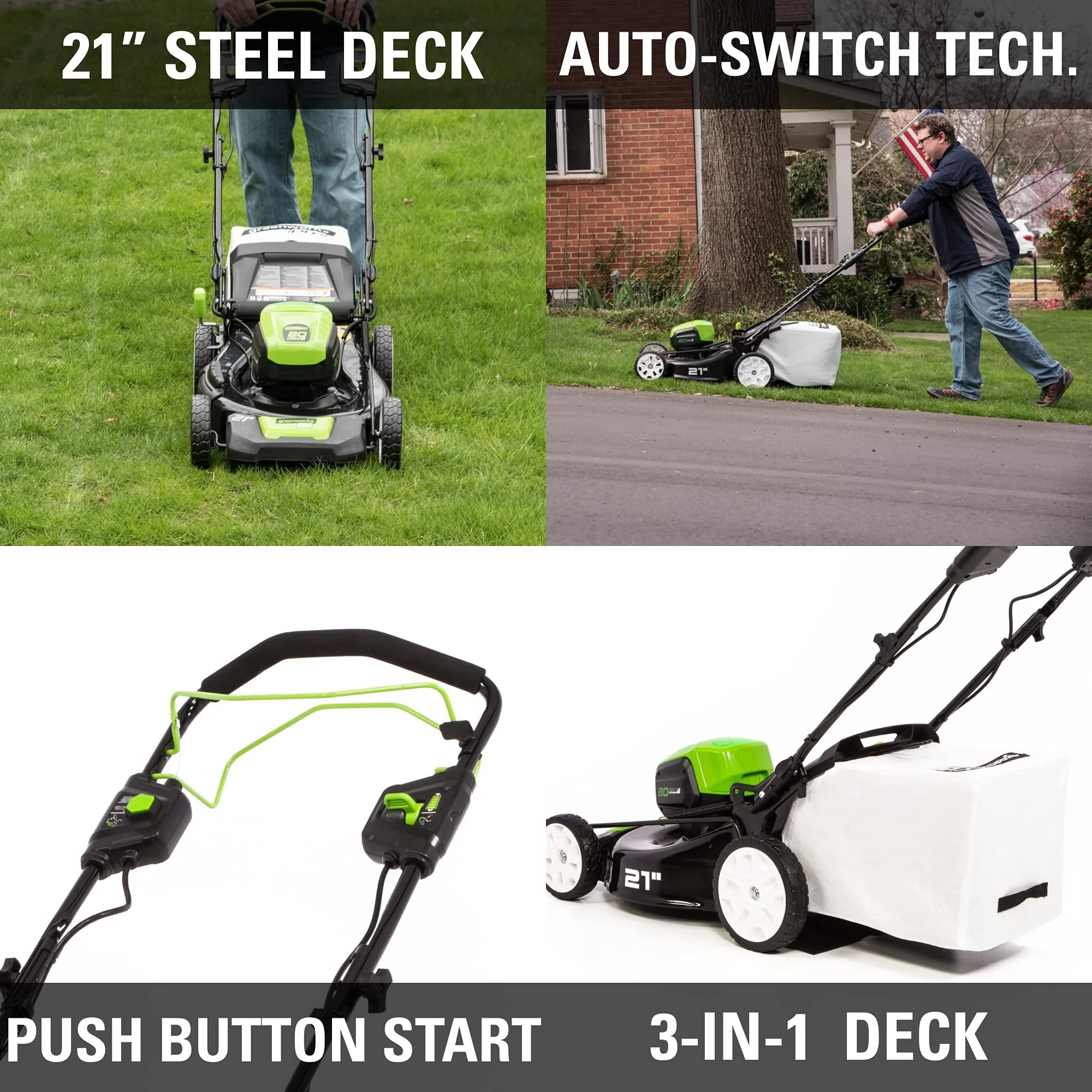 Limited Fresh Find 80V Cordless 21′′ Self-Propelled Brushless Lawn Mower | Greenworks Everyday