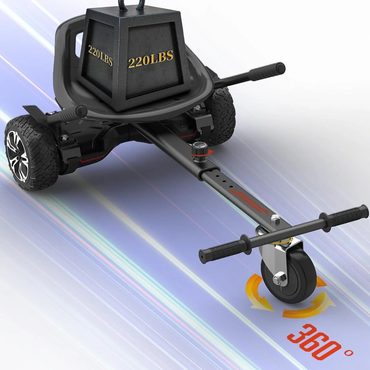 Classic Everyday Co Hoverboard Go Kart with Rear Shock Absorption, Adjustable Frame, Off-Road Rubber Wheel Distinctive