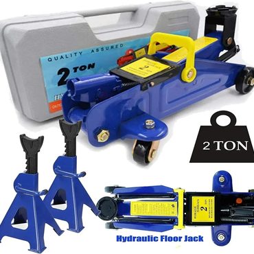 Popular Standard Goods 2T Floor Jack Car Trolley Jack Hydraulic Jack Quick Lift Jack with 2pcs Axle Stands 3 Ton Reliable