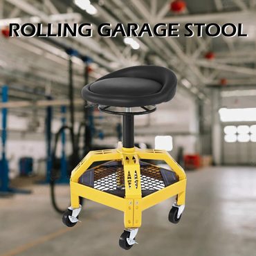 New 2026 Standard Goods Heavy-Duty Rolling Garage Stool Adjustable Mechanic Stool W/ Casters Distinctive