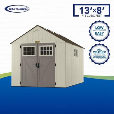 Limited Everyday Co Tremont 8 ft. W x 13 ft. D Plastic Storage Shed Enhanced