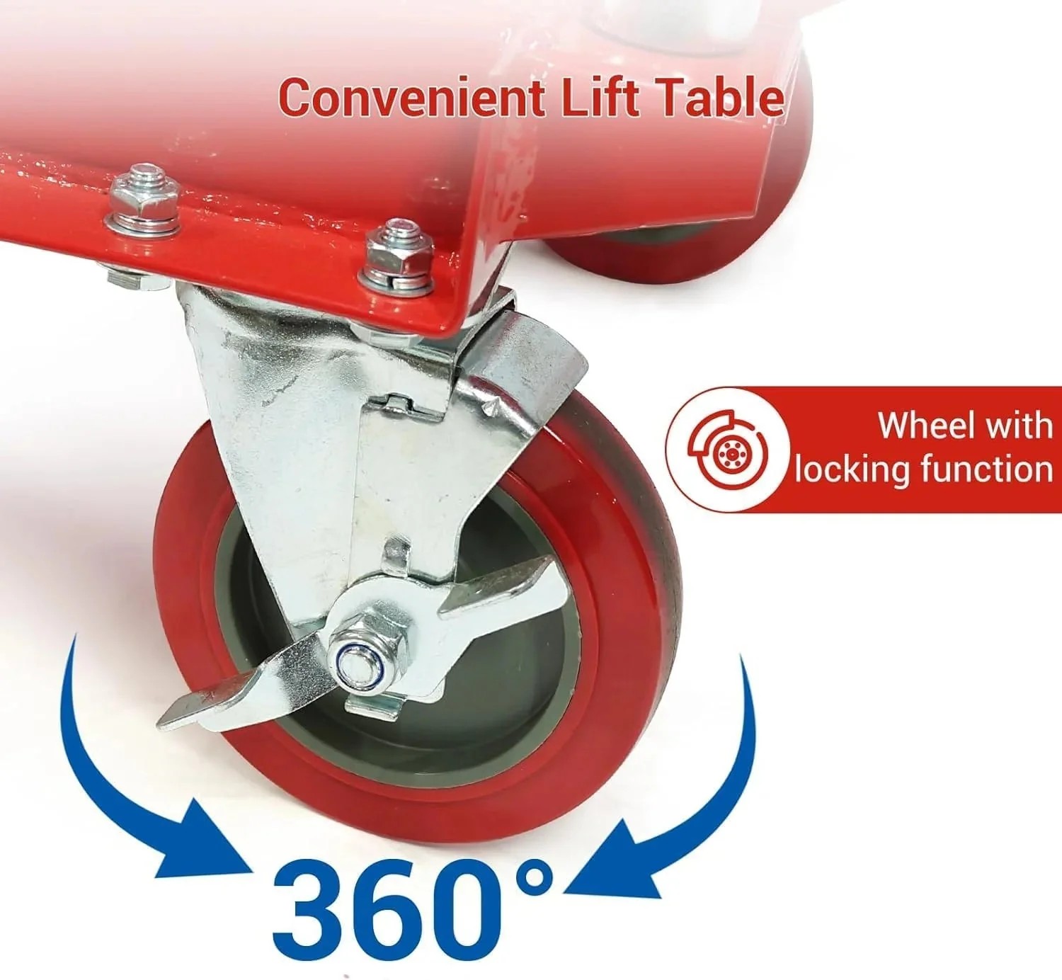 Limited Smart Pick 500LBS Hydraulic Lift Table Cart, 30" Lifting Height, Double Scissor with 4 Wheels Value