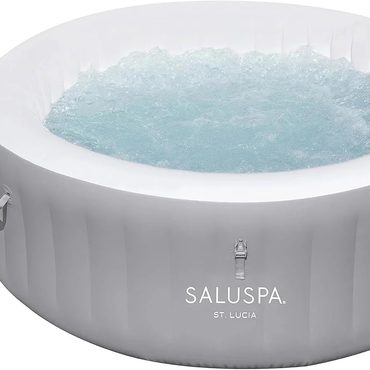 Limited Open Market Inflatable Hot Tub Spa 71" x 26" Portable with 2 Covers Fits 2-4 Persons Black Functional