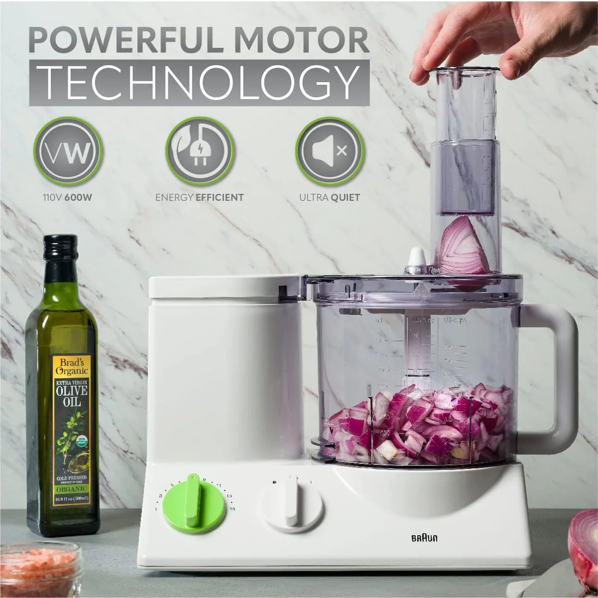 Limited True Basics Braun 12-Cup Food Processor with 9 Attachments Fine