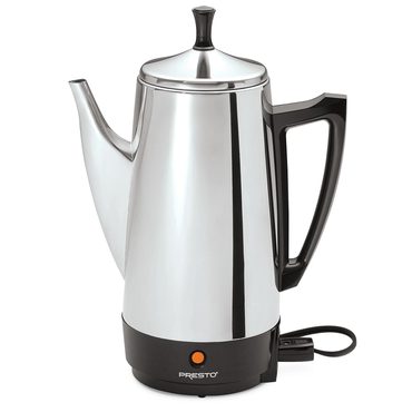 Essential Clear Choice Presto Stainless Steel Coffee Maker, 12 Cup Robust Percolator Coffee, Silver - 2.79 Universal