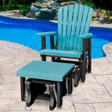 Annual Pure Value American Furniture Classics Fan Back Glider and Ottoman Glider, Made in the USA Reliable
