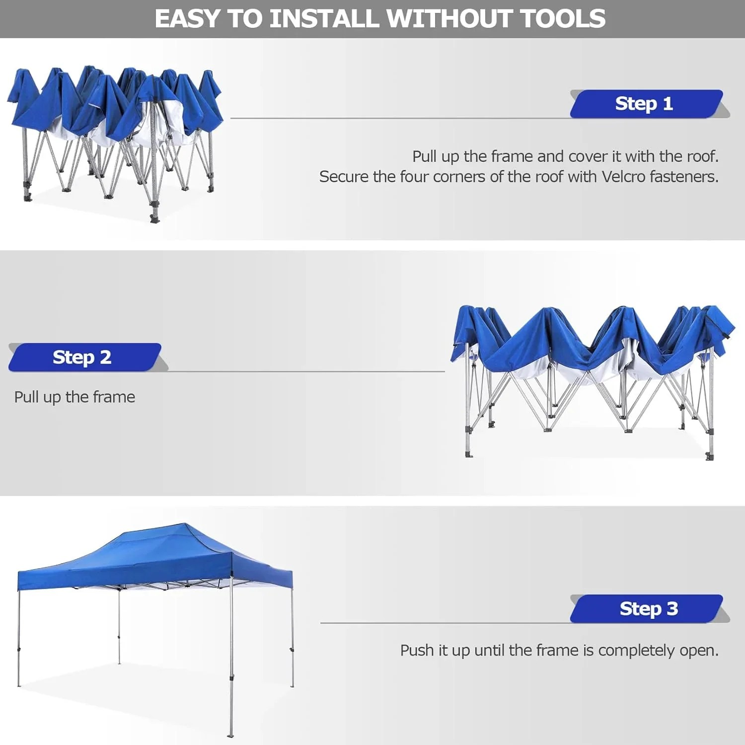 In Stock Pure Value COBIZI 10x20 Heavy Duty Pop up Canopy Tent with 6 Sidewalls Black Functional