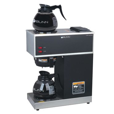 Limited Simple Goods BUNN VPR-2GD 12-Cup Pourover Coffee Maker Black with Upper Lower Warmers 2 Glass Decanters Commercial Use Functional