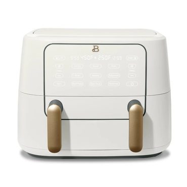 New 2026 Basic Line Beautiful 9QT TriZone Air Fryer, White Icing by Drew Barrymore Improved