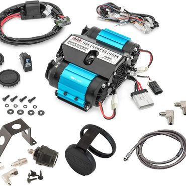 Essential Direct Source 12V On-Board Twin Air Compressor for Air Lockers Tire Inflator Blue Black Sensible