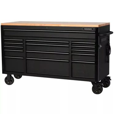 Limited Everyday Co Heavy Duty 61 in. W x 23 in. D 15-Drawer Mobile Workbench with Solid Wood Top Original