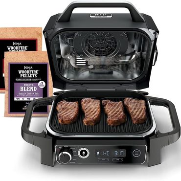 Economy Prime Select Professional Outdoor Grill and Smoker 7-in-1 Pellet Portable Black Distinctive