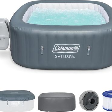 Annual Simple Goods Coleman SaluSpa Atlantis AirJet 4-6 Person Inflatable Hot Tub 140 Jets Blue Improved