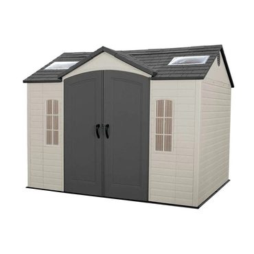 Essential Open Market Side 10 ft. W x 8 ft. D Plastic Storage Shed Distinctive