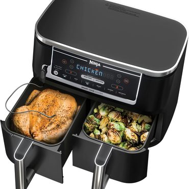 2026 Debut Basic Line Ninja - Foodi 6-in-1 10-qt. XL 2-Basket Air Fryer with DualZone Technology and Smart Cook System - Black Universal