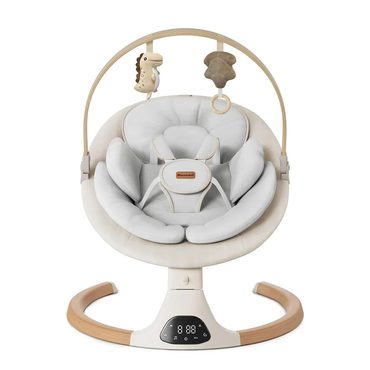 Brand New Pure Value Monamii Baby Swing for Infants Bluetooth Music Speaker 5 Speeds Remote Beige Improved