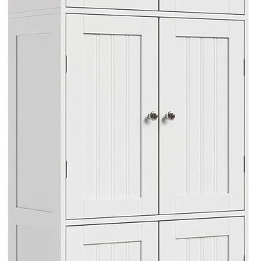 Advanced Simple Goods ChooChoo Tall Bathroom Storage Cabinet with 6 Doors, Freestanding Floor Cabinet Value
