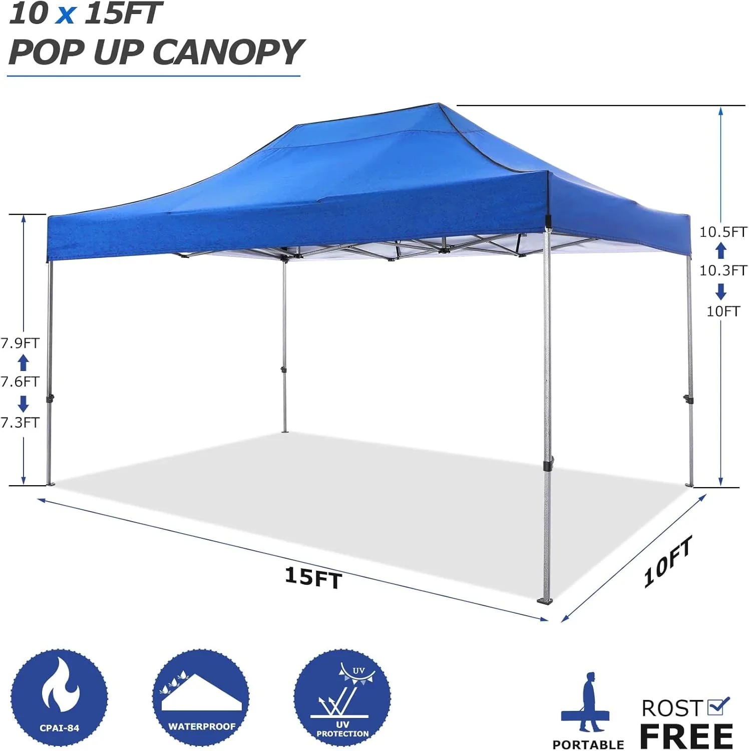 In Stock Pure Value COBIZI 10x20 Heavy Duty Pop up Canopy Tent with 6 Sidewalls Black Functional