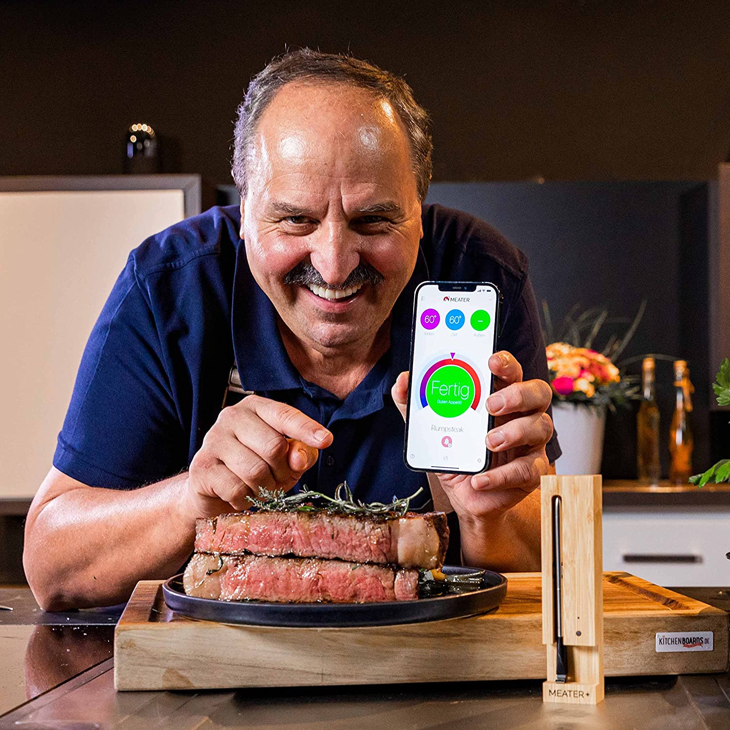Premium Pure Value MEATER Plus Smart Meat Thermometer with Bluetooth 165ft Wireless Range Everyday
