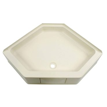 Premium Simple Goods Lippert Better Bath Neo Angle RV Shower Pan, 34′′x34′′, Center Drain, Durable ABS Acrylic, Parchment Budget