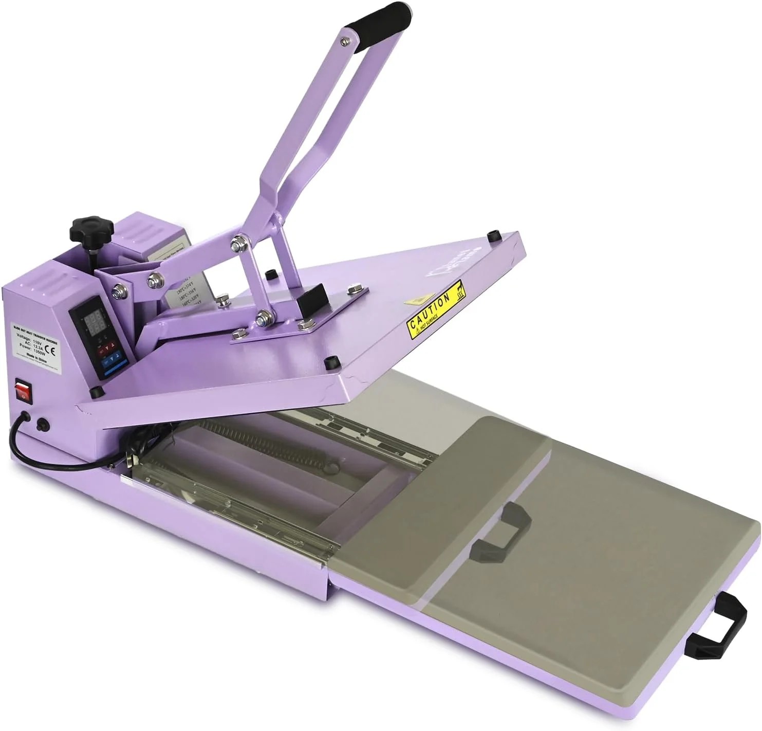 Select Prime Select Heat Press 15x15 inch Industrial Sublimation Heat Transfer Machine Purple Sound