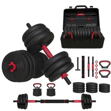 In Stock True Basics SmartBell Gym 60lb 4-in-1 Portable Interchangeable Dumbbell Barbell Kettlebell Set Value