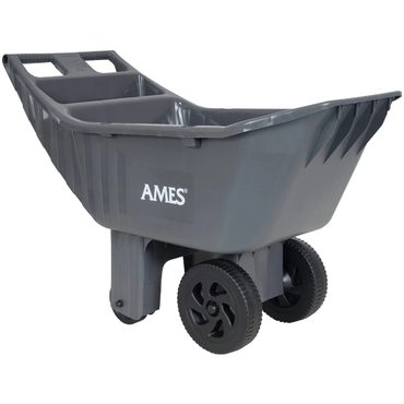 Premium Open Market Ames 2463875 Easy Roller 4 Cu. ft. Poly Yard Cart Distinctive