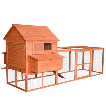 Genuine Clear Choice PawHut Large Chicken Coop Run Cage Duck Hen Chook House Poultry Universal