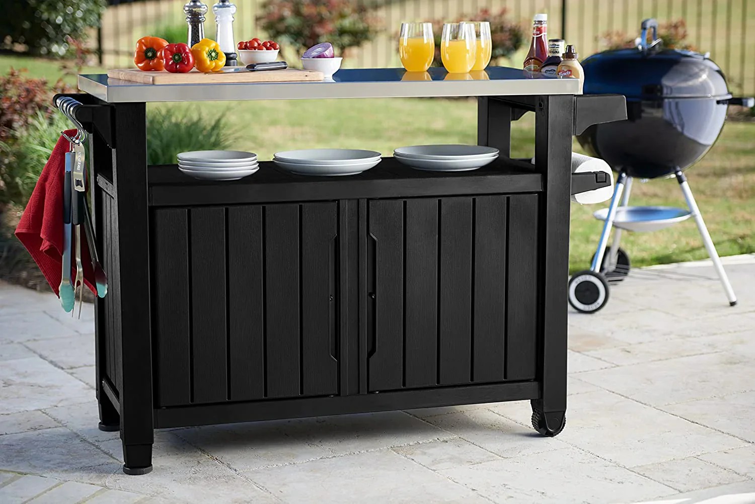 Essential True Basics Keter Unity XL Portable Outdoor Table and Storage Sensible