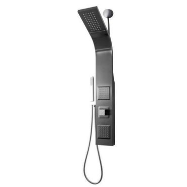 Brand New Smart Pick 39 in. 2-Jets Shower System with Easy Connect Rainfall Waterfall Panel in Space Gray Reliable