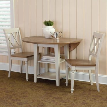 Annual Open Market Liberty Furniture Al Fresco III 3-Piece Drop Leaf Dining Set, Rustic Driftwood Finish, Transitional Style Budget